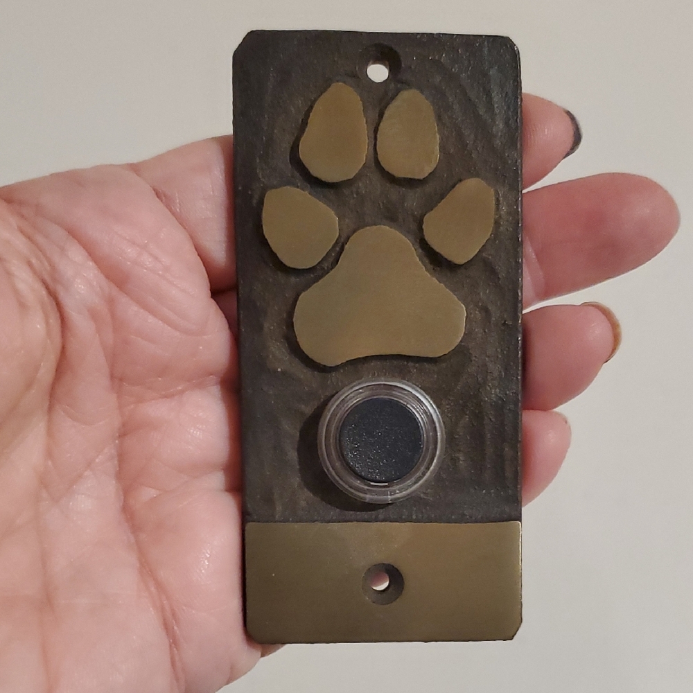 Sale New Dog Paw Print Brass Doorbell Cover By Paul Strauch